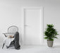 Free Wall With Blank Door Mockup Psd