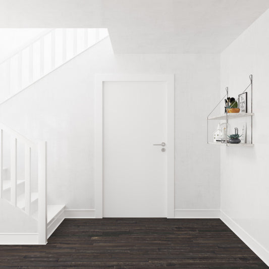 Free Wall With Blank Door Mockup Psd