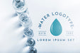 Free Water Logo Mockup On Copyspace Psd