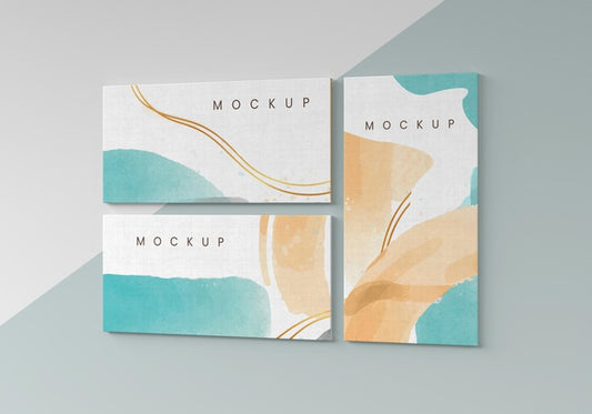 Free Watercolor Painting On Canvas Collection Psd