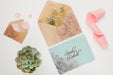 Free Wedding Invitation Concept Mock-Up Psd