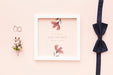 Free Wedding Rings And Bow Tie With Frame Mock-Up And Flower Psd