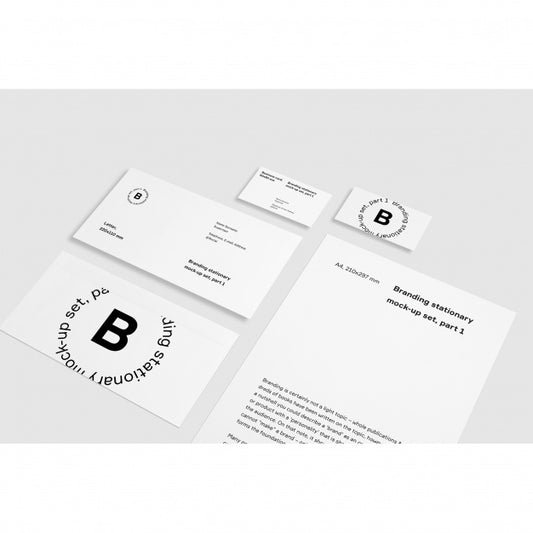 Free White Business Stationery Mock Up Psd