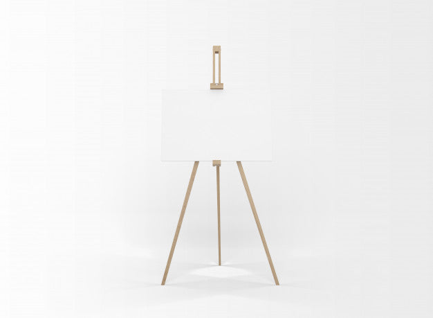 Free White Canvas On A Easel Psd