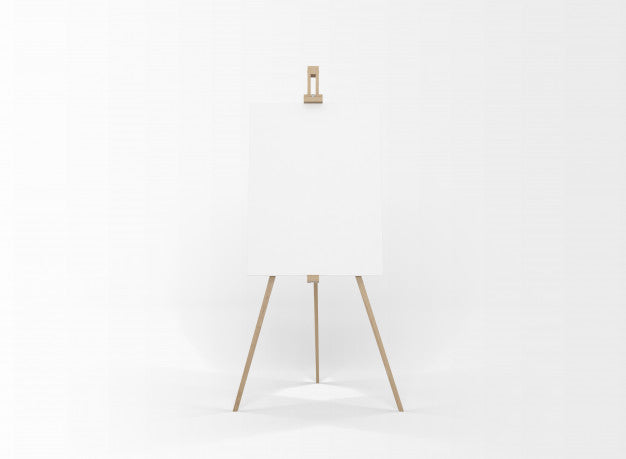 Free White Canvas On A Easel Psd