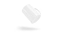 Free White Ceramic Cup Mockup Flying Isolated Psd