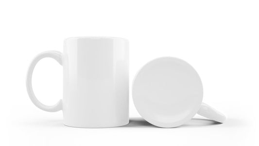 Free White Ceramic Mug Mockup Isolated Psd