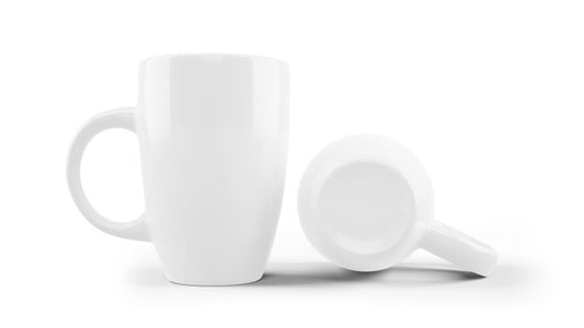 Free White Ceramic Mug Mockup Isolated Psd