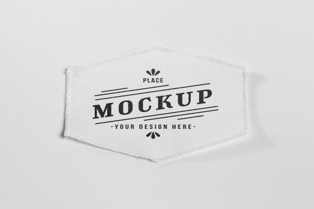 Free White Clothing Patch Fabric Mock-Up Psd