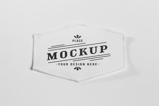 Free White Clothing Patch Fabric Mock-Up Psd