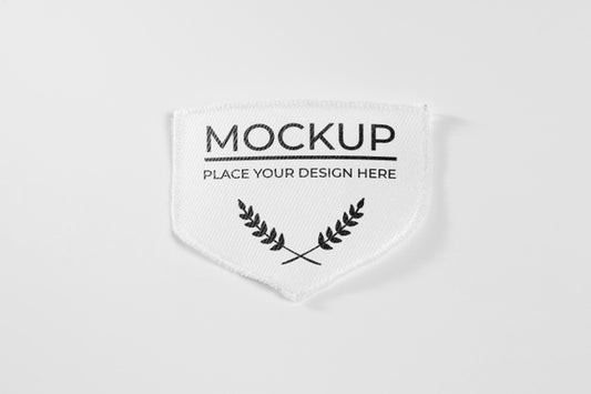 Free White Fabric Clothing Patch Mock-Up Psd