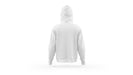 Free White Hoodie Mockup Template Isolated, Back View Psd
