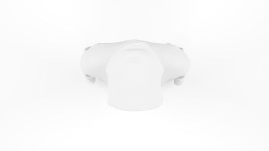 Free White Hoodie Mockup Template Isolated, Top View Psd