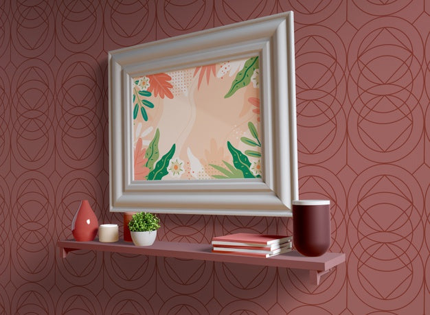 Free White Painting Frame With Empty Space Psd