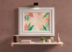 Free White Photo Frame Mock-Up On Wall Psd