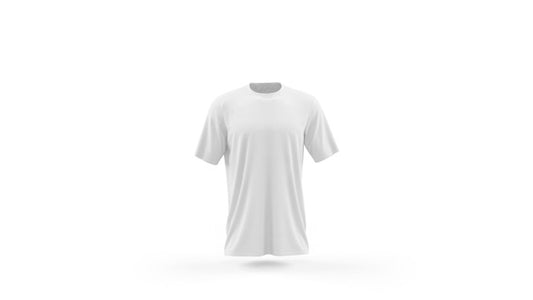 Free White T-Shirt Mockup Template Isolated, Front View Psd