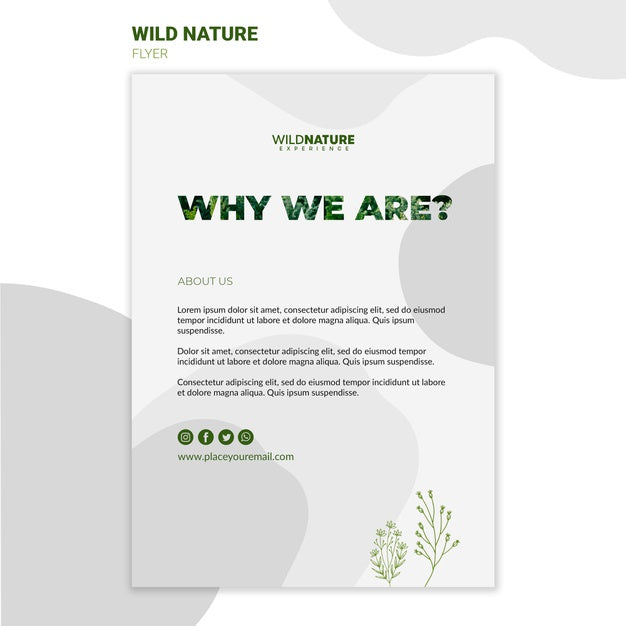 Free Why We Are Nature Flyer Template Psd