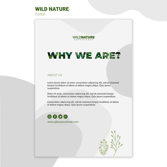 Free Why We Are Nature Flyer Template Psd