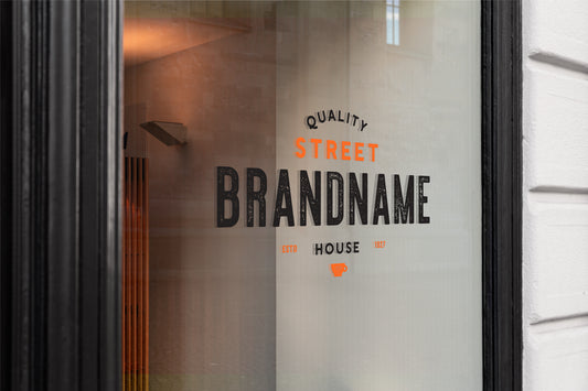 Free Window Sign Mockup