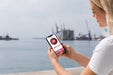 Free Woman On Street Reading Book On Phone Psd