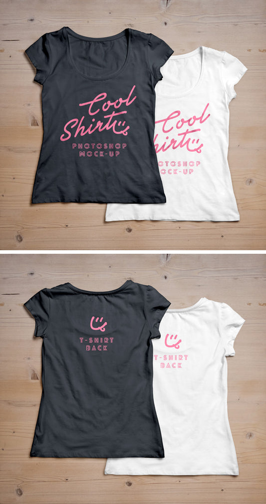 Free Woman T-Shirt Mockup Psd #2