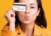 Free Woman With Black Friday Concept With Credit Card Psd