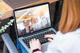 Free Woman Working With Laptop Mockup Psd