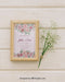 Free Wooden Frame And Bouquet Of Flowers Psd