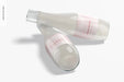 Free Woozy Bottles With Disc Top Cap Mockup, Perspective View Psd