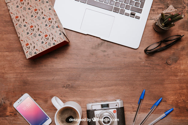 Free Workspace Composition With Copyspace Psd