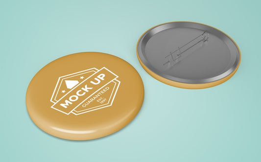 Free Yellow Badge With Company Logo Psd