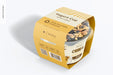 Free Yogurt Cup With Label Mockup, Perspective Psd