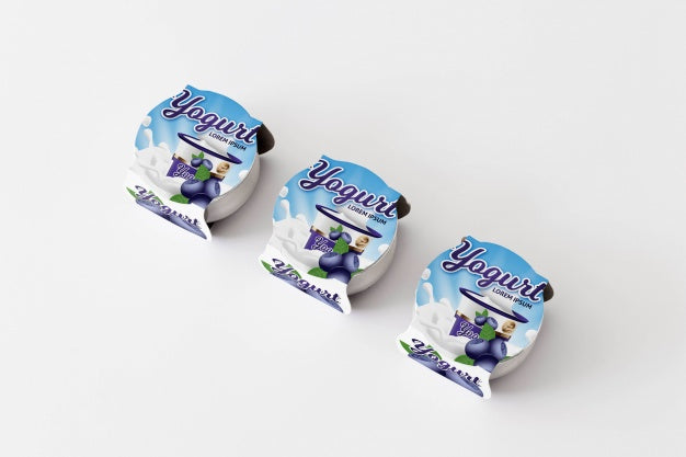 Free Yogurt Packaging Mockup Psd