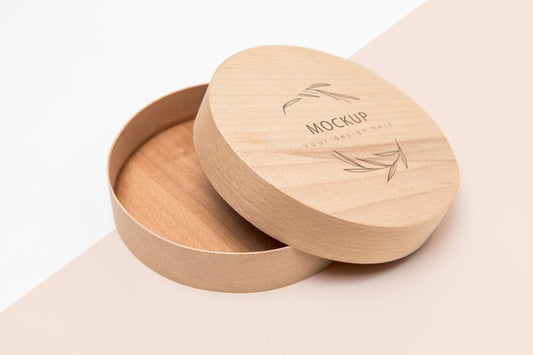 Free Zero Waste Round Container Box Mock-Up Psd